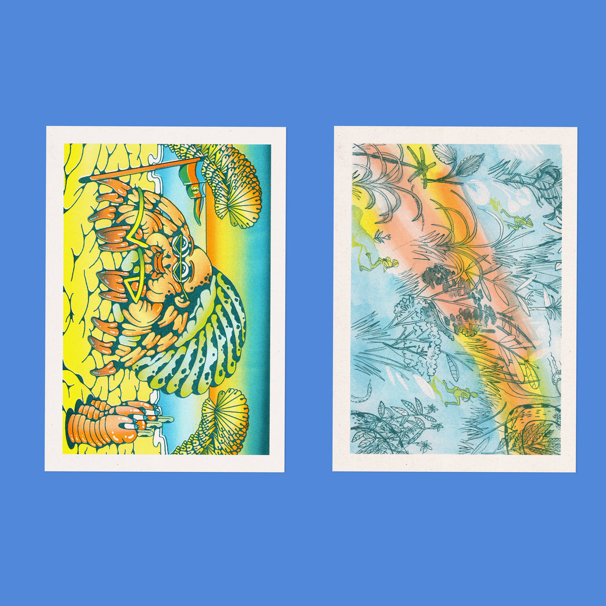 Risograph Postcard Set: French Islands - No. 26, RISO CLUB Back Issue
