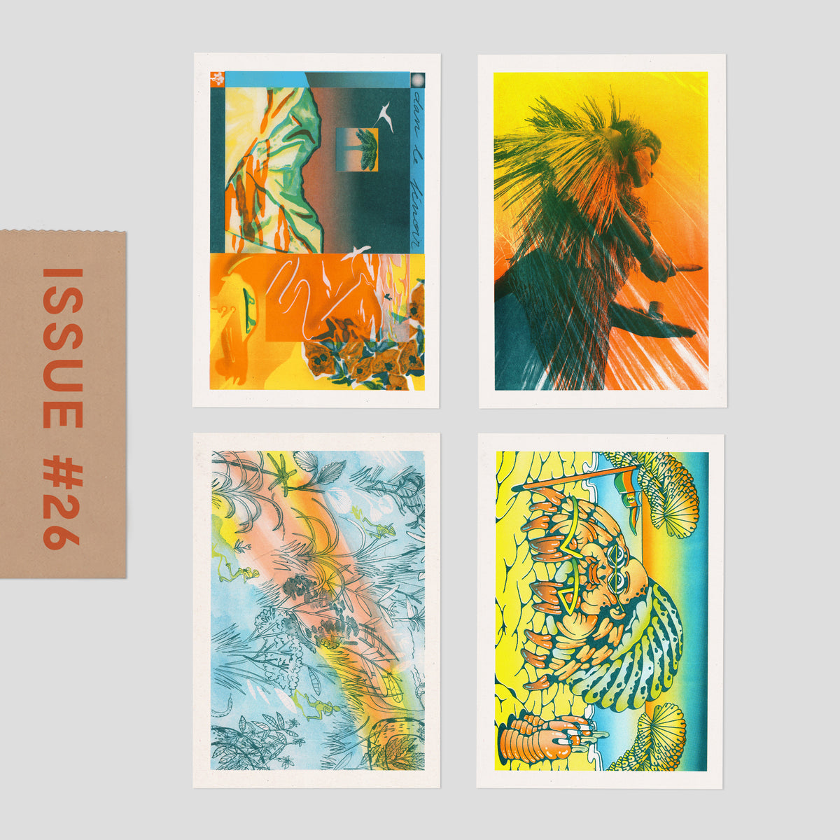 Risograph Postcard Set: French Islands - No. 26, RISO CLUB Back Issue