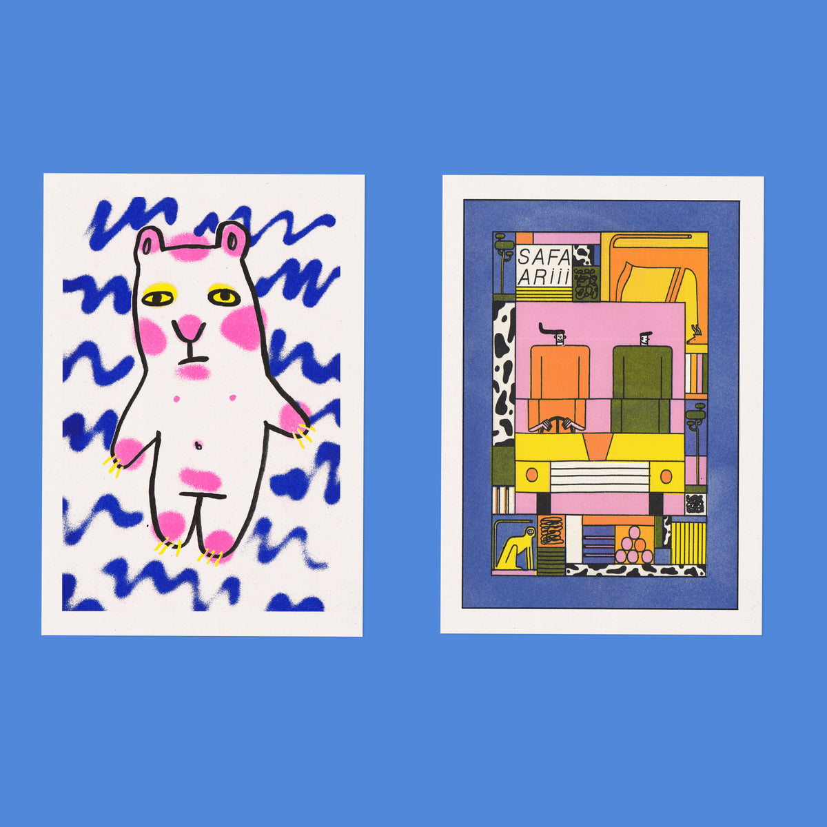 Risograph Postcard Set: Los Angeles - No. 28, RISO CLUB Back Issue