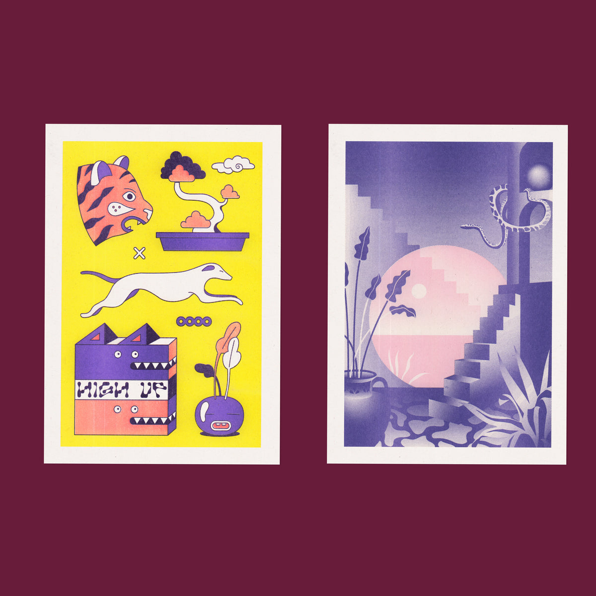 Risograph Postcard Set: Dusseldorf - No. 31, RISO CLUB Back Issue