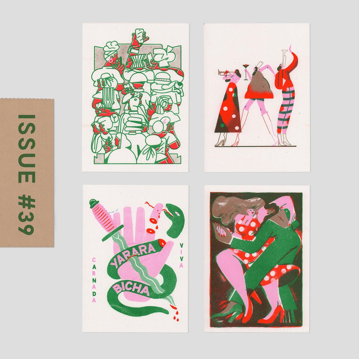 Risograph Postcard Set: Buenos Aires - No. 39, RISO CLUB Back Issue
