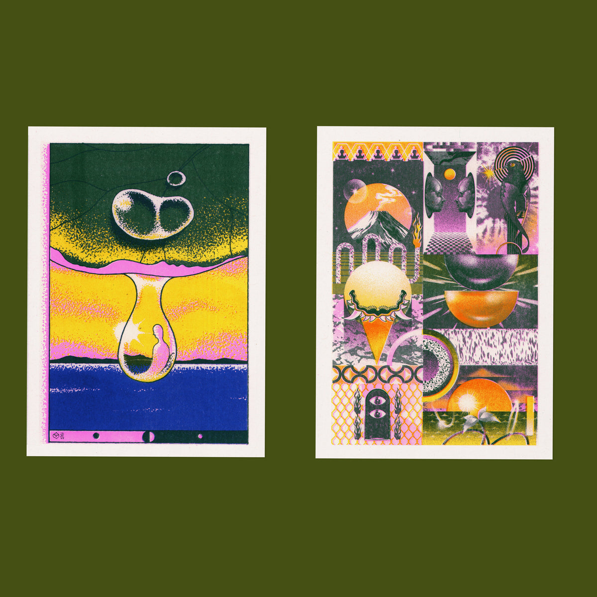 Risograph Postcard Set: Semarang - No. 40, RISO CLUB Back Issue