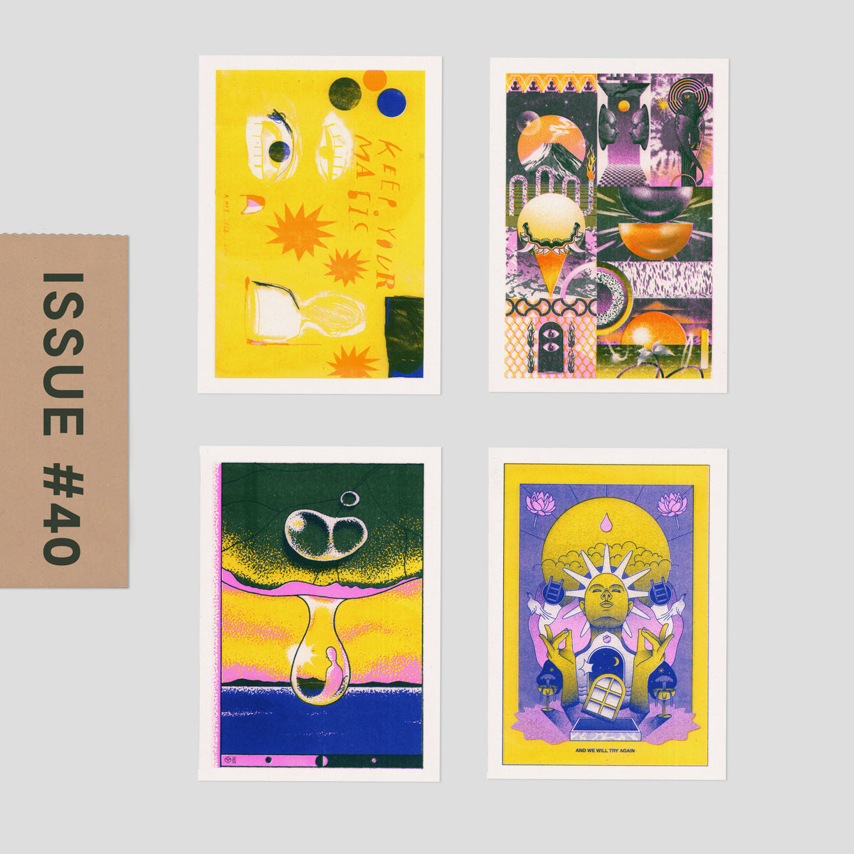 Risograph Postcard Set: Semarang - No. 40, RISO CLUB Back Issue