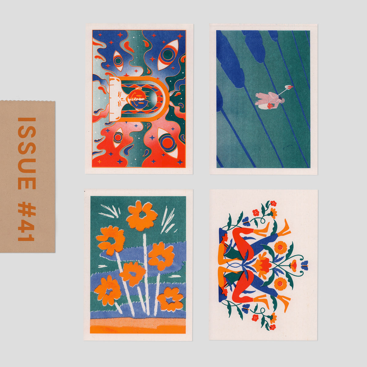 Risograph Postcard Set: Mexico City - No. 41, RISO CLUB Back Issue