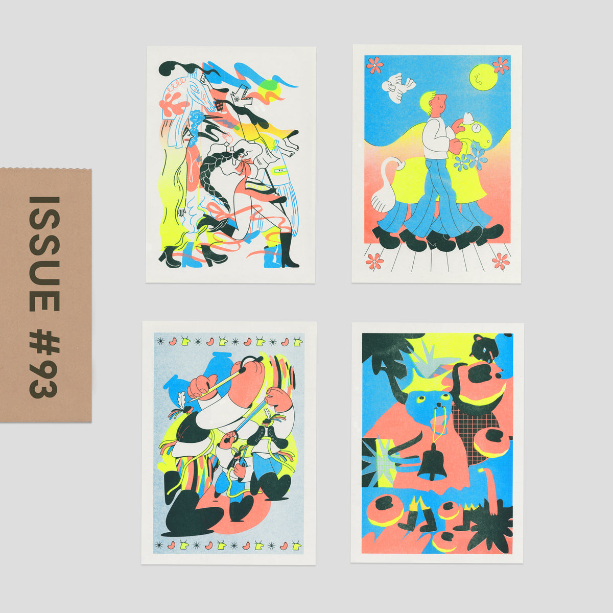 Risograph Postcard Set: Slovakia - No. 93, RISO CLUB Back Issue