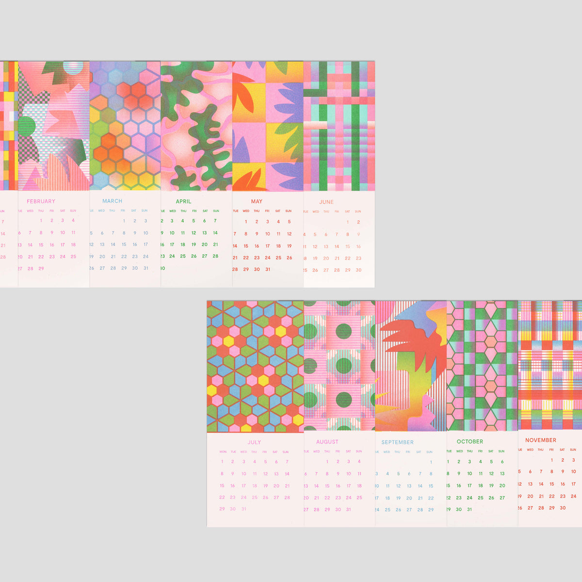 The Mini - 2024 Risograph Calendar: Multi Buy x 3