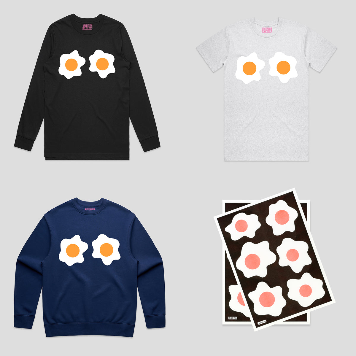 Eggs - Black Classic Long Sleeve Tee