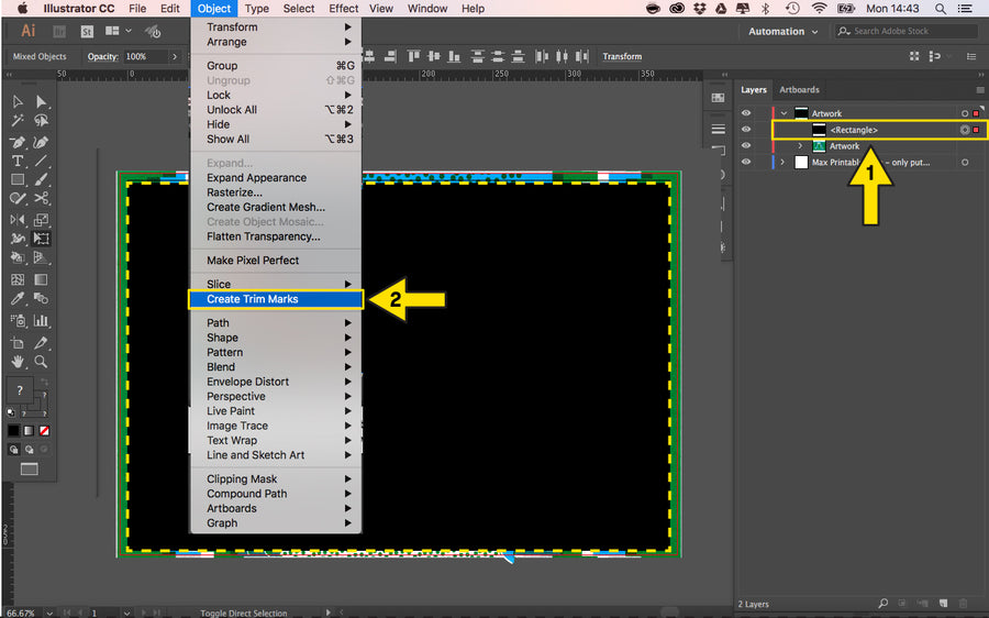 Crop marks: crop marks to artwork in Illustrator – RISOTTO