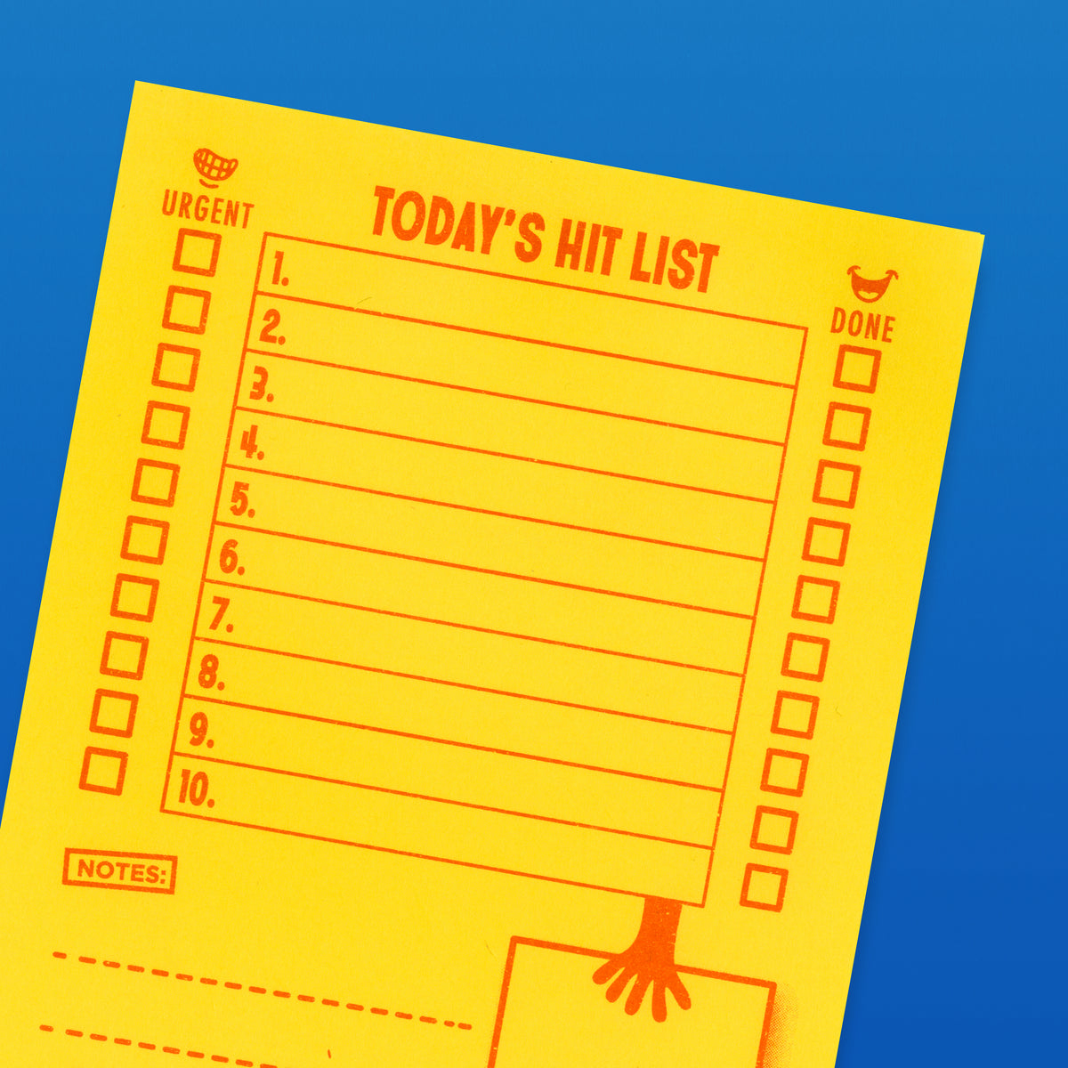 HIT LIST Double Decker: Yellow - To Do List Notepad