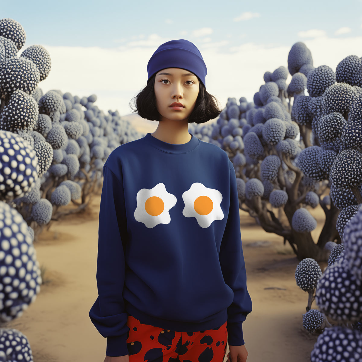 Eggs - Cobalt Heavyweight Sweatshirt