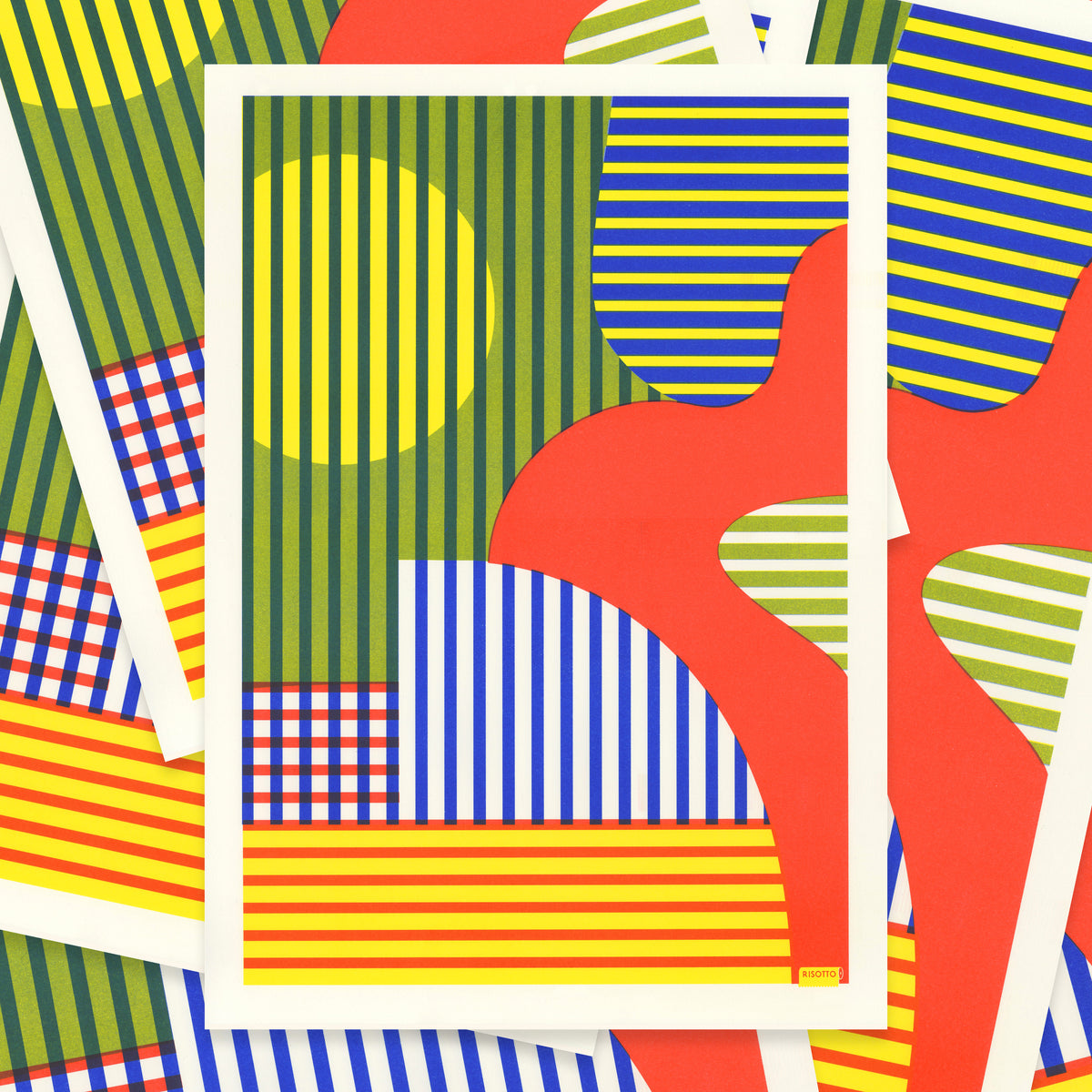 LINESCAPE - Experiments Collection: Editioned A2 Risograph Print