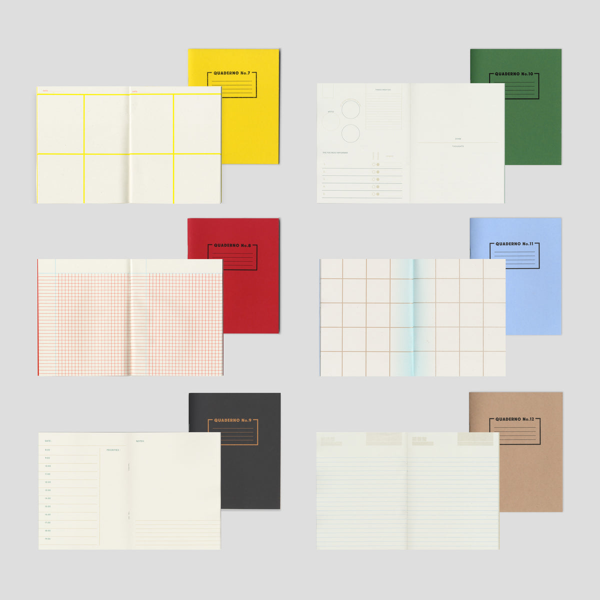 QUADERNO No.1-12 Bundle -  All 12 Quaderno Notebooks