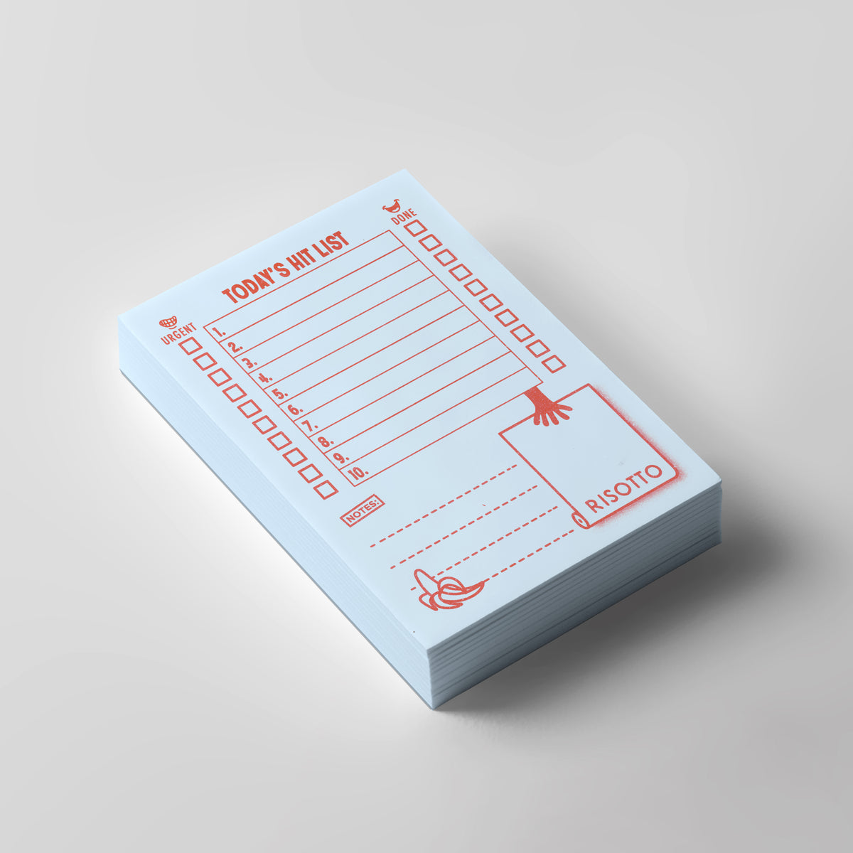 Hitlist Paper Format Double Decker Hit List: Blue | To-Do List Notepad | RISOTTO