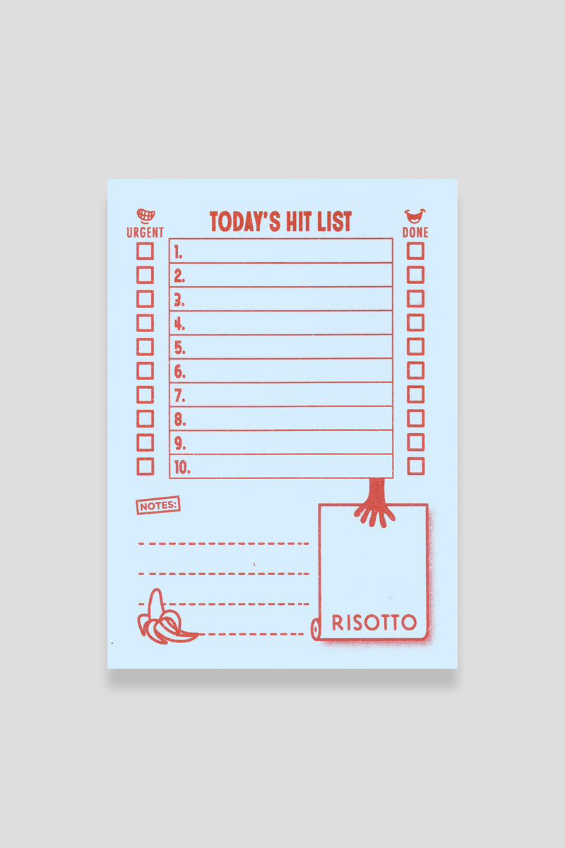 Hitlist Paper Format HIT LIST: Blue | Daily To-Do List Notepad | RISOTTO