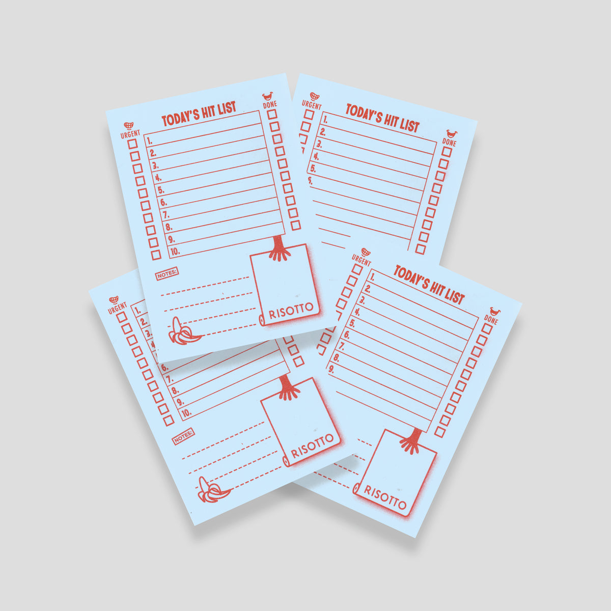 Hitlist Paper Format HIT LIST: Blue | Daily To-Do List Notepad | RISOTTO