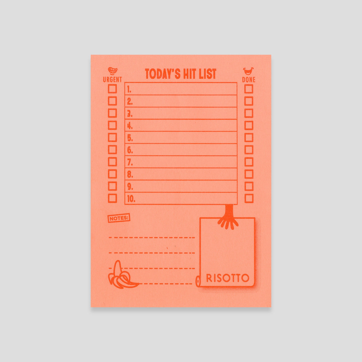 HIT LIST: Peach - To Do List Notepad