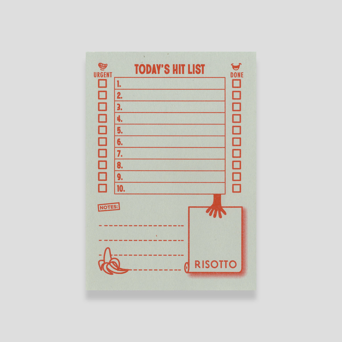 HIT LIST: Grey - To Do List Notepad