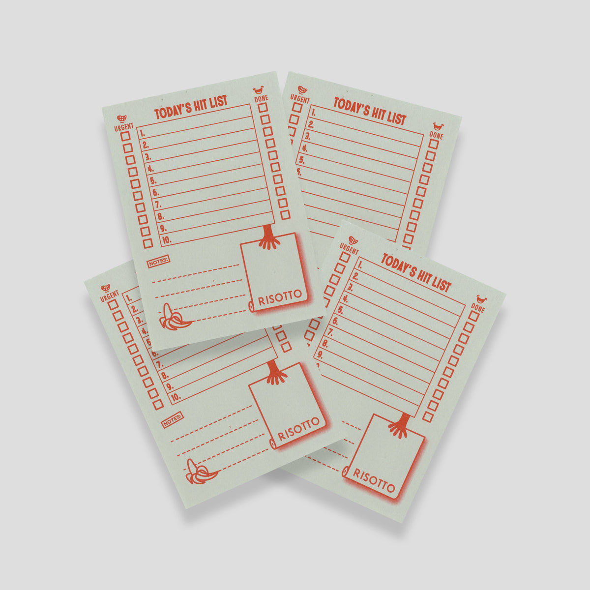 Hitlist Paper Format HIT LIST: Grey - To Do List Notepad – RISOTTO