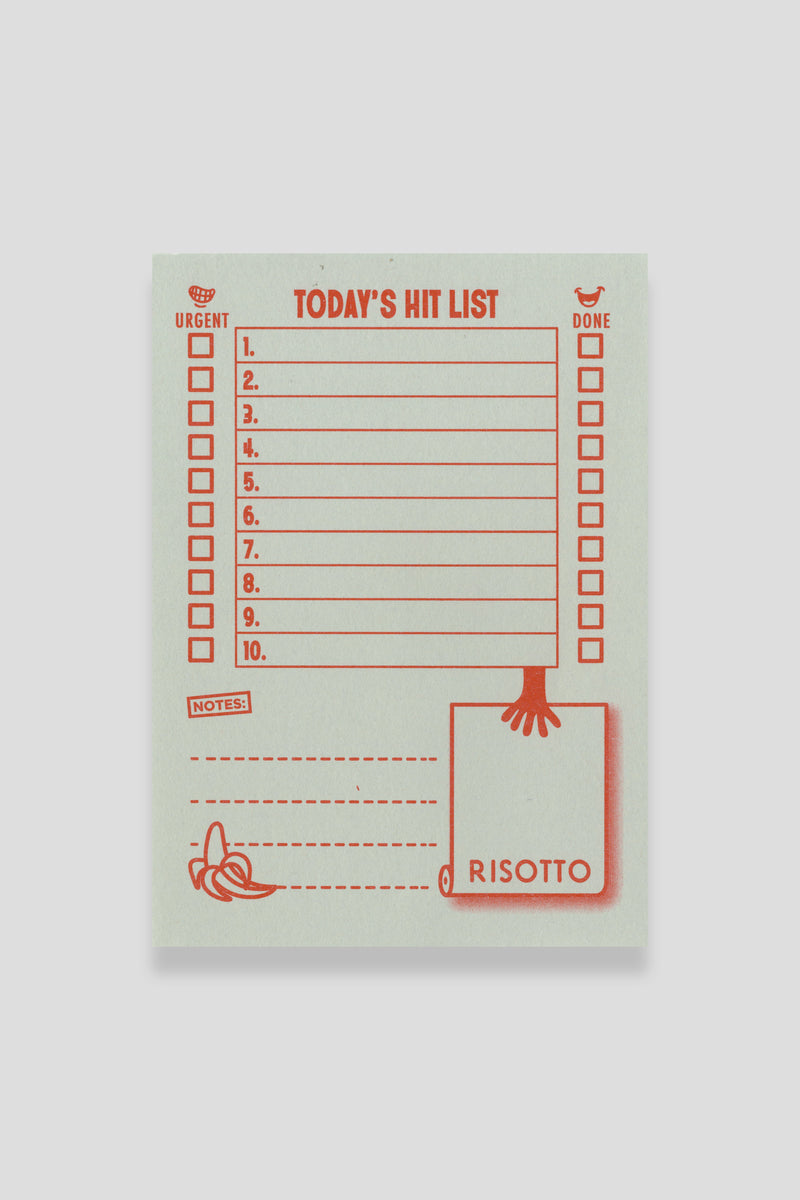 Hitlist Paper Format HIT LIST: Grey | Daily To-Do List Notepad | RISOTTO