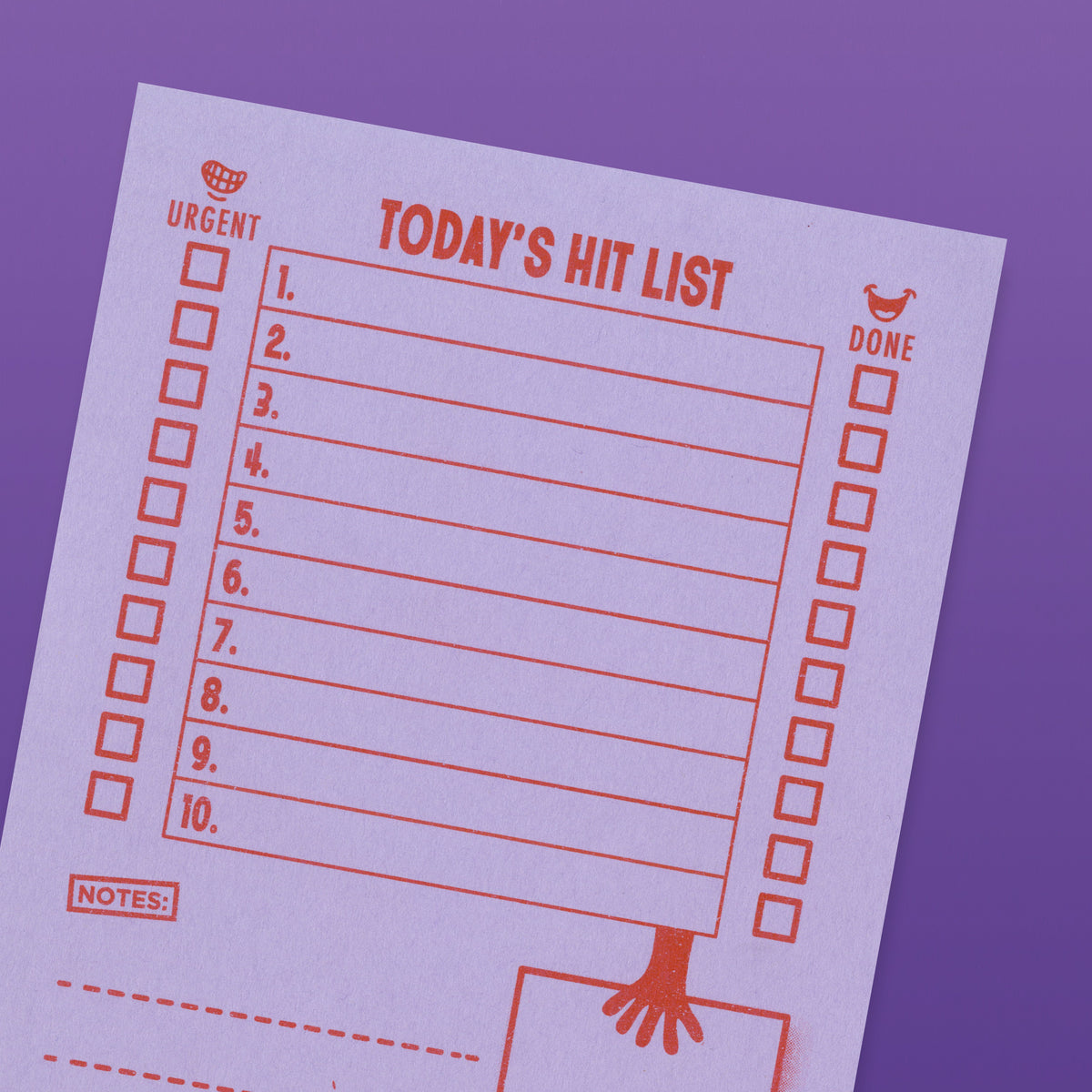 HIT LIST: Lilac - To Do List Notepad