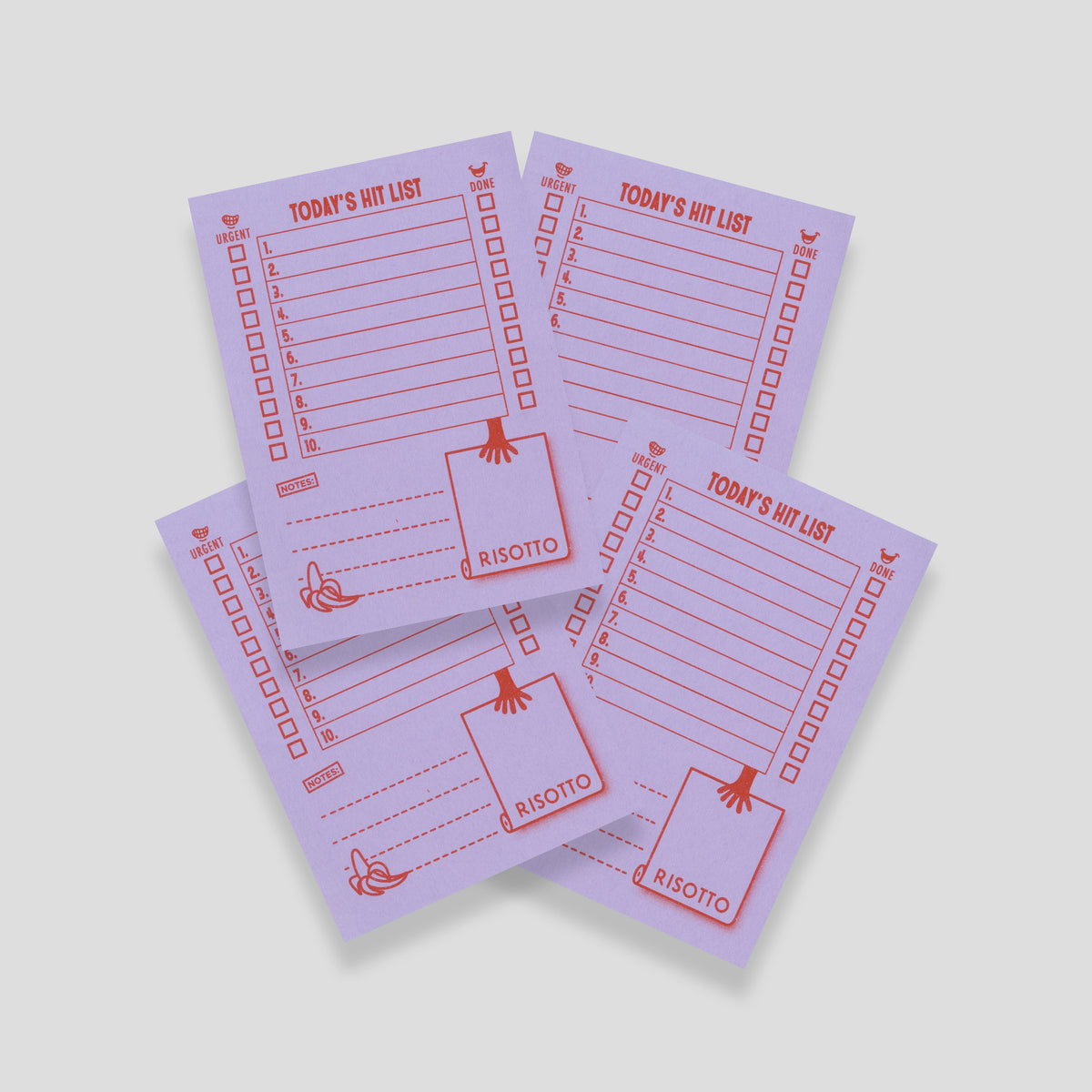 Hitlist Paper Format HIT LIST: Lilac | Daily To-Do List Notepad | RISOTTO