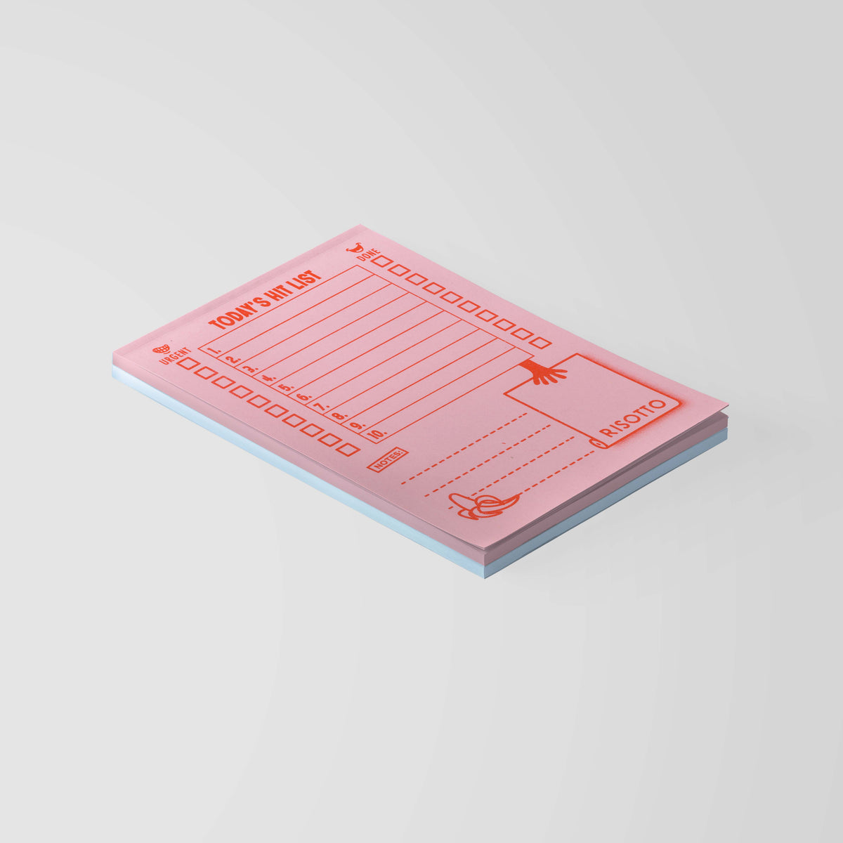 HIT LIST in Two-Tone: Pink+Blue - To Do List Notepad
